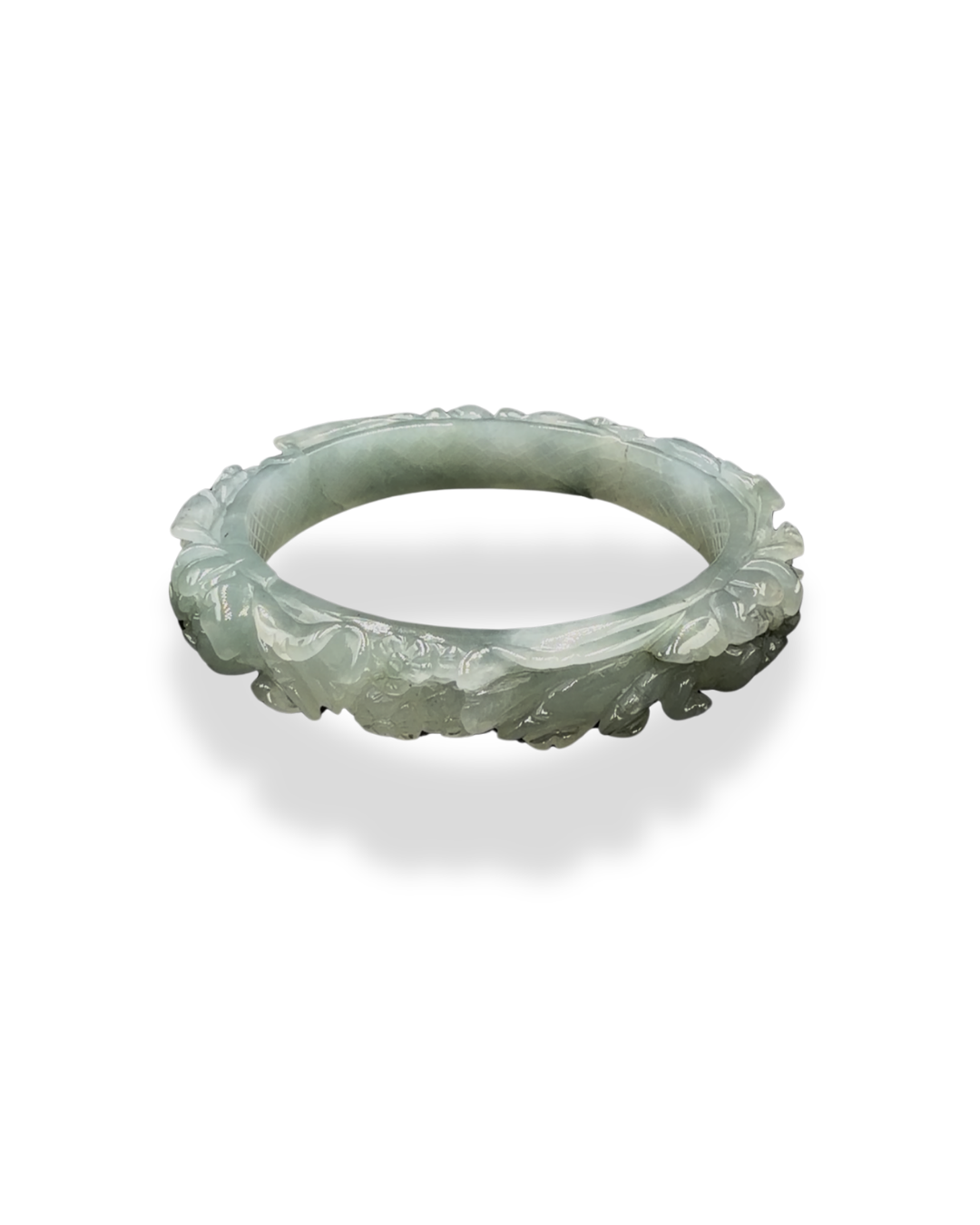 Engraved Jade bangle